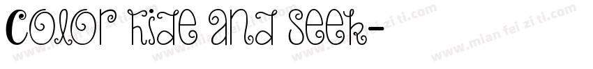 Color hide and seek字体转换